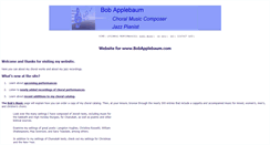 Desktop Screenshot of bobapplebaum.com
