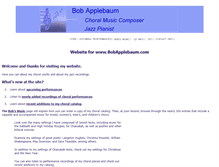 Tablet Screenshot of bobapplebaum.com
